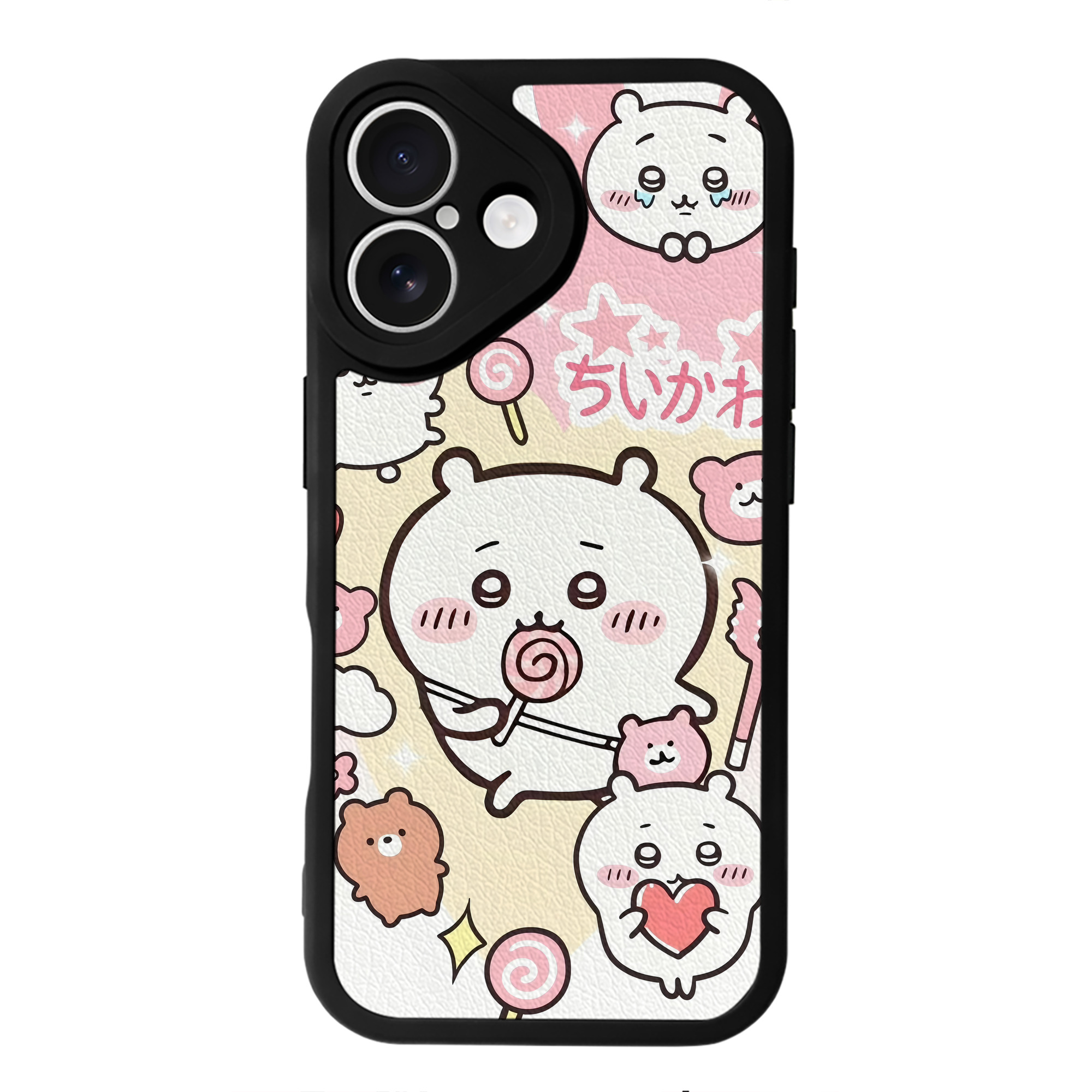 （画像用） ちいかわ Chii-kawa 【iPhone 16シリーズ対応】シリコンスマホケース（レザー調） 材質：シリコン
